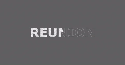 Drawing a word REUNION Stock Footage 60597730
