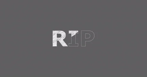 Drawing a word RIP Stock Footage 60597712