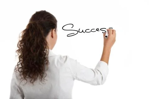 Drawing the word sucess Stock Photos