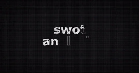 Drawing a word SWOT ANALYSIS Stock Footage 60813796