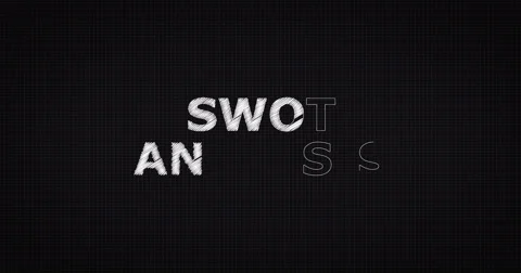 Drawing a word SWOT ANALYSIS Stock Footage 60813808
