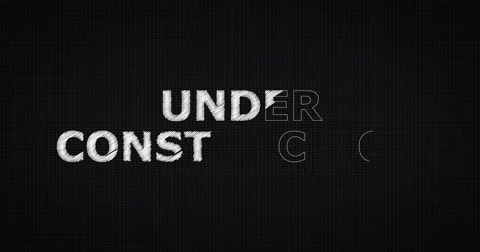 Drawing a word UNDER CONSTRUCTION Video stock 60641190