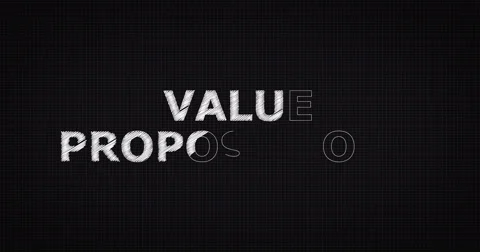 Drawing a word VALUE PROPOSITION Video stock 60641193