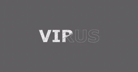 Drawing a word VIRUS Stock-Footage 60494113