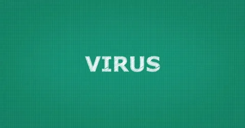 Drawing a word VIRUS Video stock 61265989