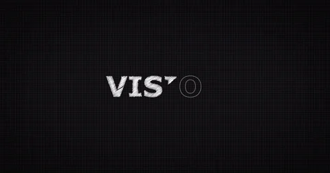 Drawing a word VISION Stock Footage 60825456
