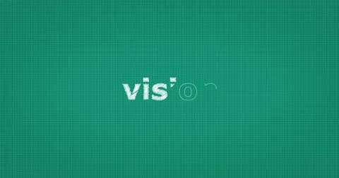 Drawing a word VISION Stock Footage 61055532