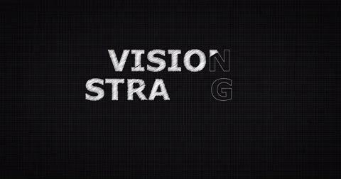 Drawing a word VISION STRATEGY PLAN Stock Footage 60641228
