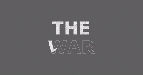 Drawing a word THE WAR Stock-Footage 60577381