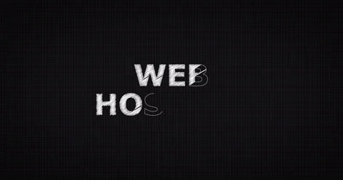 Drawing a word WEB HOSTING Stock Footage 60697912