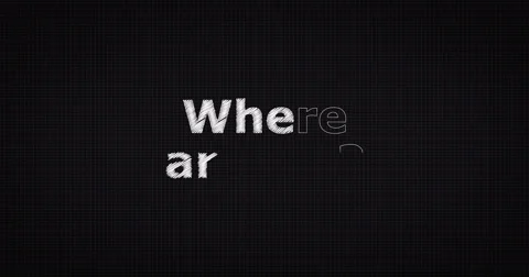 Drawing a word WHERE ARE WE Stock Footage 60825463