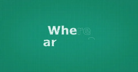 Drawing a word WHERE ARE WE Stock Footage 61055766
