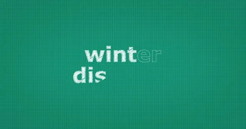 Drawing a word WINTER DISCOUNT 스톡 동영상 61055884