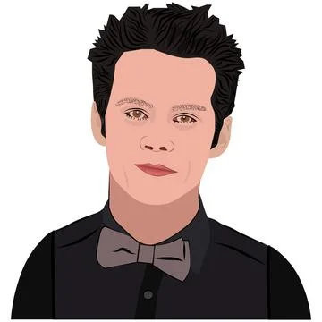 Drawing of a young boy Stock Illustration