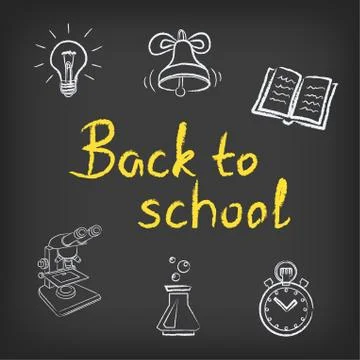 Drawings back to school Stock Illustration