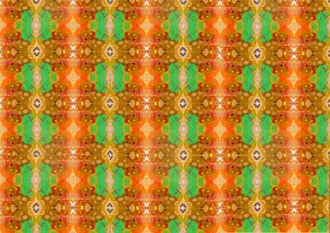 Drawings created by soap bubbles on a green and brown background. Stock Illustration
