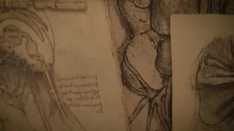 Drawings Of Leonardo 1 Stock Footage 68939070