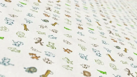 Drawn animals icons background Stock-Footage 140512377