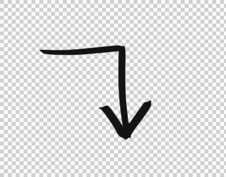 Drawn Arrow Down whiteboard illustration sketch Stock Footage 42453084