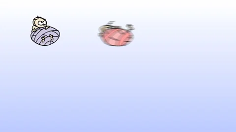 Drawn babies Stock Footage 960830