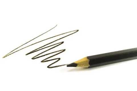 Drawn black zigzag Stock Photos