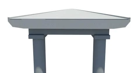 Drawn bridge on white background Stock Illustration