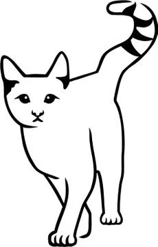 Drawn Cat Illustrazione stock