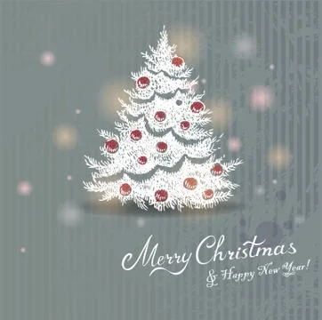 Drawn Christmas tree Stock Illustration