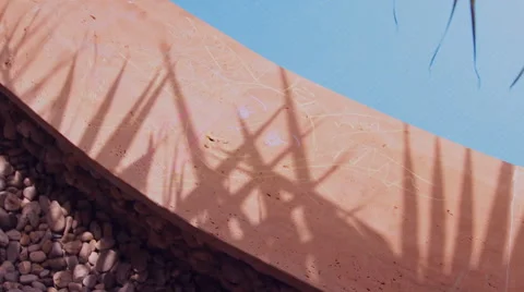 Drawn with crayons sun on the poolside Stock Footage 41242658