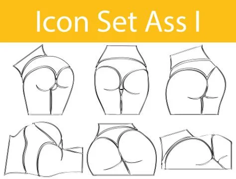 Drawn Doodle Lined Icon Set Ass I Stock Illustration