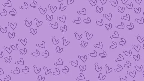 Drawn doodles seamless pattern purples Illustrazione stock