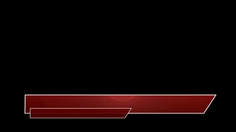 Drawn Effect Lens Flare Animated Lower Third - News / Documentary - Red HD Stock Footage 22566379