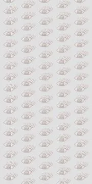 Drawn eye on a white background. Pattern. Illustrazione stock