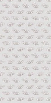 Drawn eye on a white background. Pattern. Stock Illustration