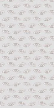 Drawn eye on a white background. Pattern. Stock Illustration
