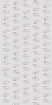 Drawn eye on a white background. Pattern. Stock Illustration