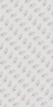 Drawn eye on a white background. Pattern. Stock Illustration