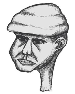Drawn Face Illustrazione stock