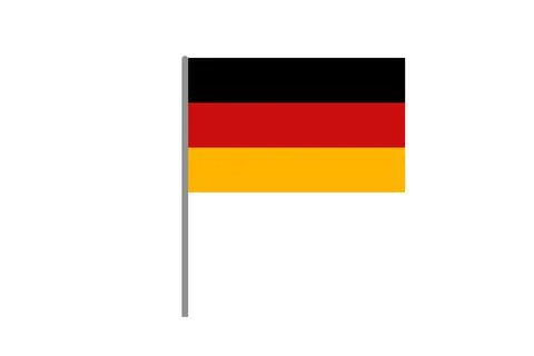 Drawn flag of Germany isolated on a white background illustration Stock Illustration