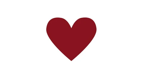 The drawn heart breaks in half, then it repair and pulsates. Valentine's Day Stock Footage 168570439