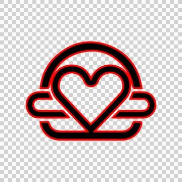 Drawn heart shaped vector Stock Illustration