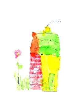 The drawn house Stock Illustration