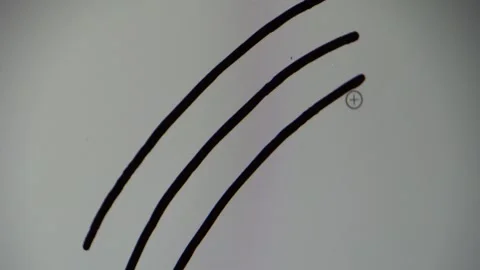 Drawn lines on the screen 4K Stock Footage 320868051