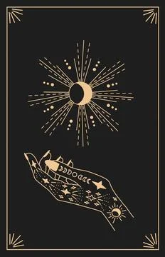 Drawn magic hands Stock Illustration