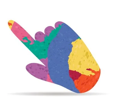 Drawn painted icon vector イラスト素材