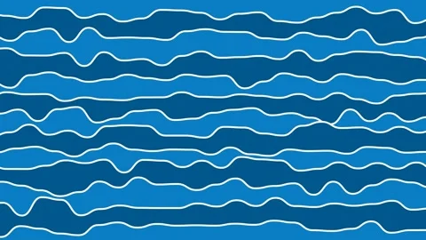 Drawn in primitive style vector animated sea Stock Footage 192537426