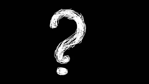 Drawn question mark Video stock 221624969