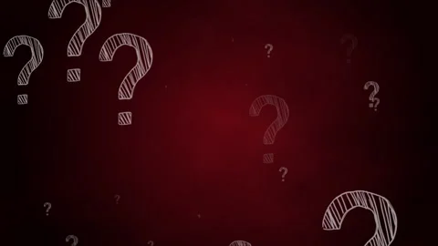 Drawn question mark pattern on red background. Loop animation. Stock Footage 283560936