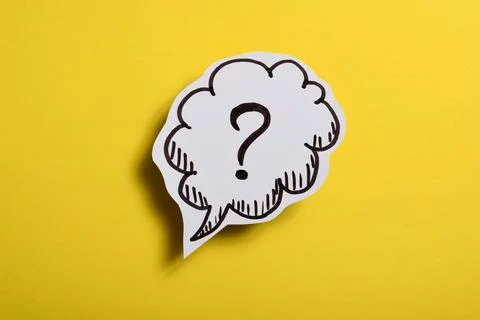 Drawn question mark Stock Photos