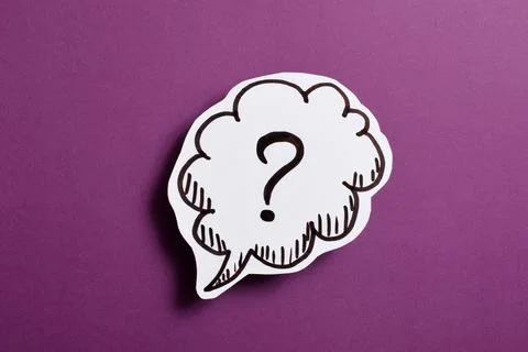 Drawn question mark Stock Photos